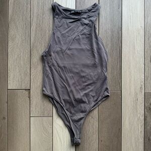 Zara Charcoal Sleeveless Bodysuit